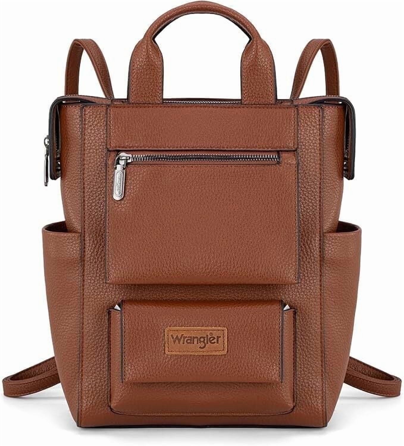 Wrangler Women Backpack Purse Convertible Backpack Vegan Leather Ladies Anti Theft Backpack with Adjustable Strap