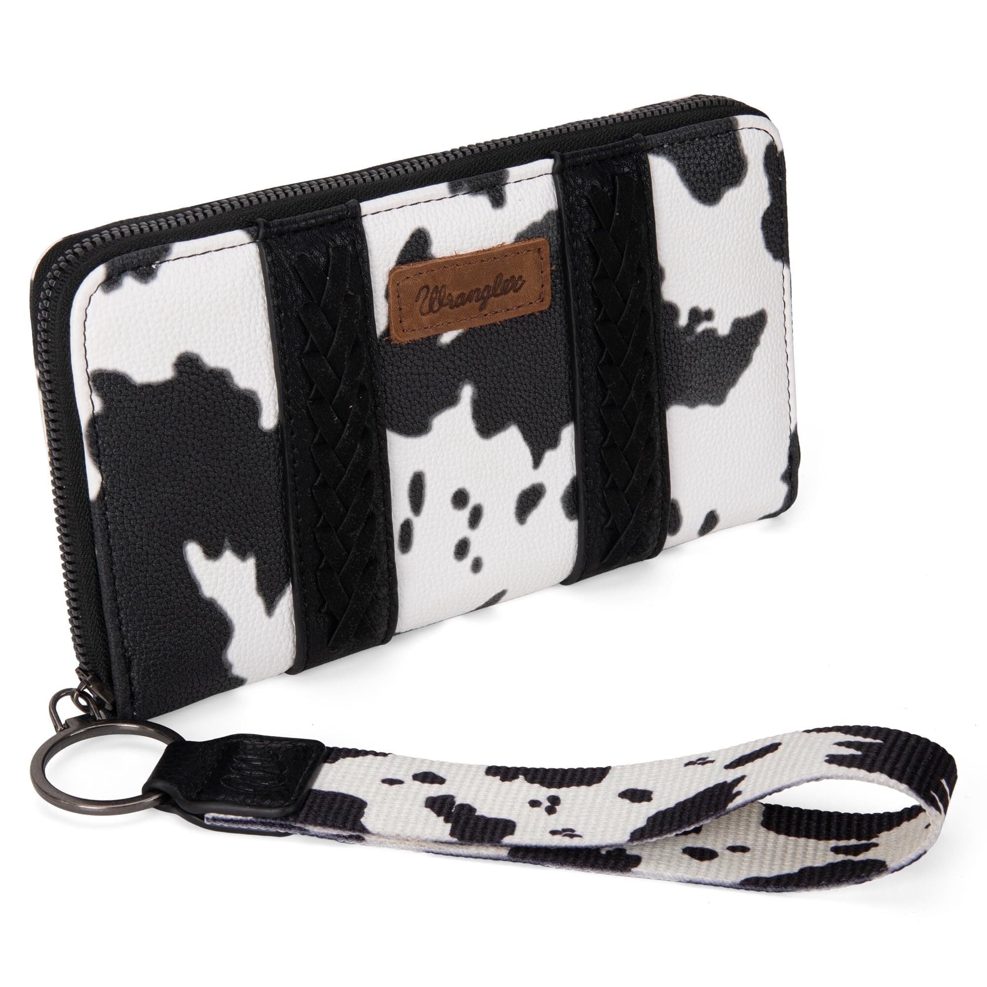 Wrangler Women's Boho Aztec Wristlet Wallet - Stylish Western Credit Card Holder, Tan