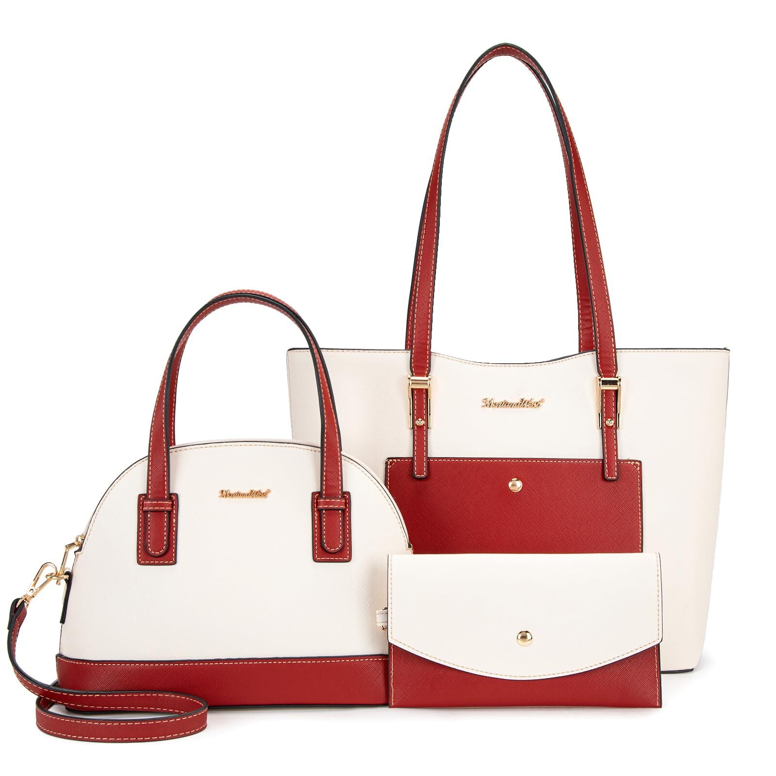 Montana West 3PCS Purses Set for Women Tote Bag Handbag Wallet Set Shoulder Satchel Bags Crossbody Bags