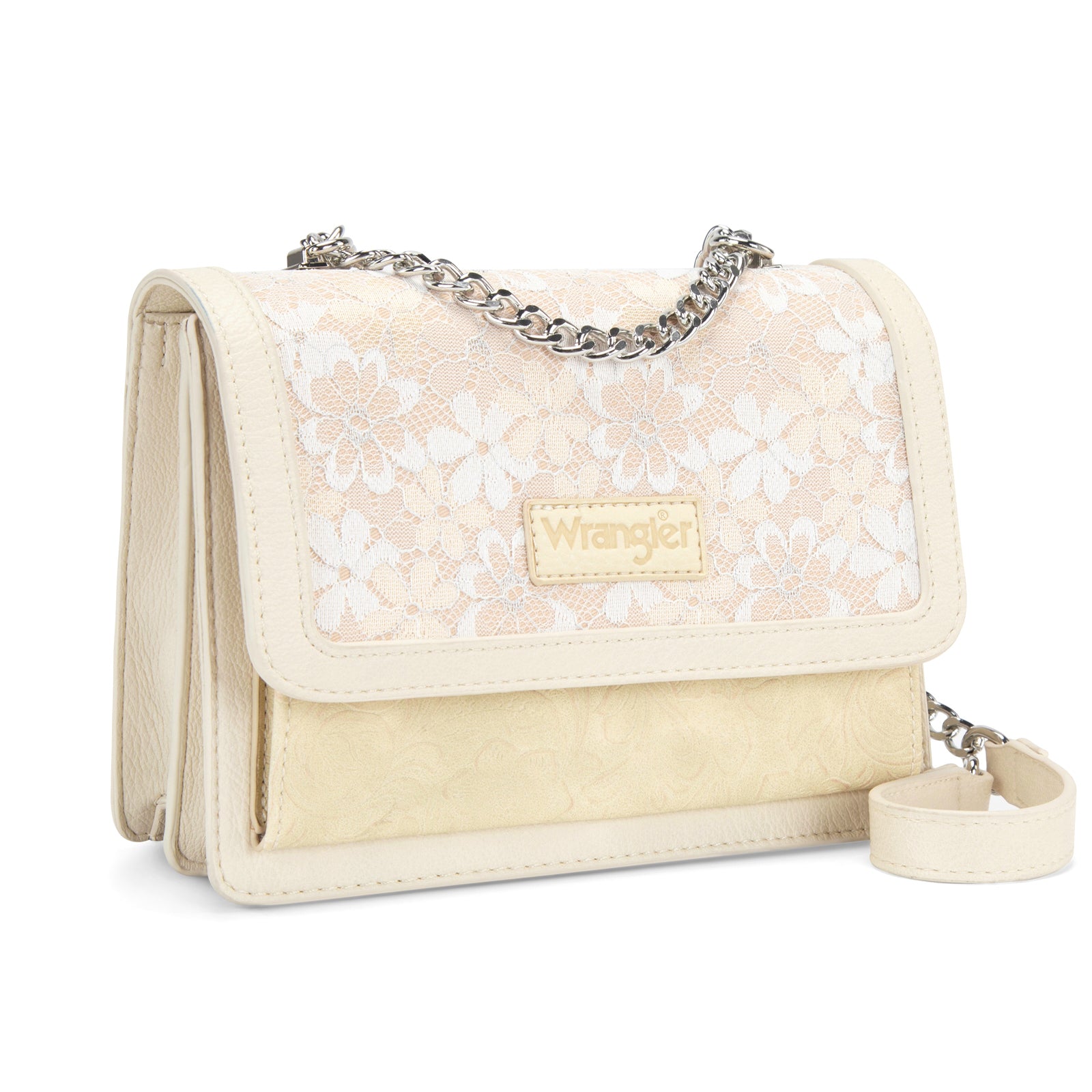Wrangler Purses for Women Floral Tooled Crossbody Bag Flap Purse with Chain Strap