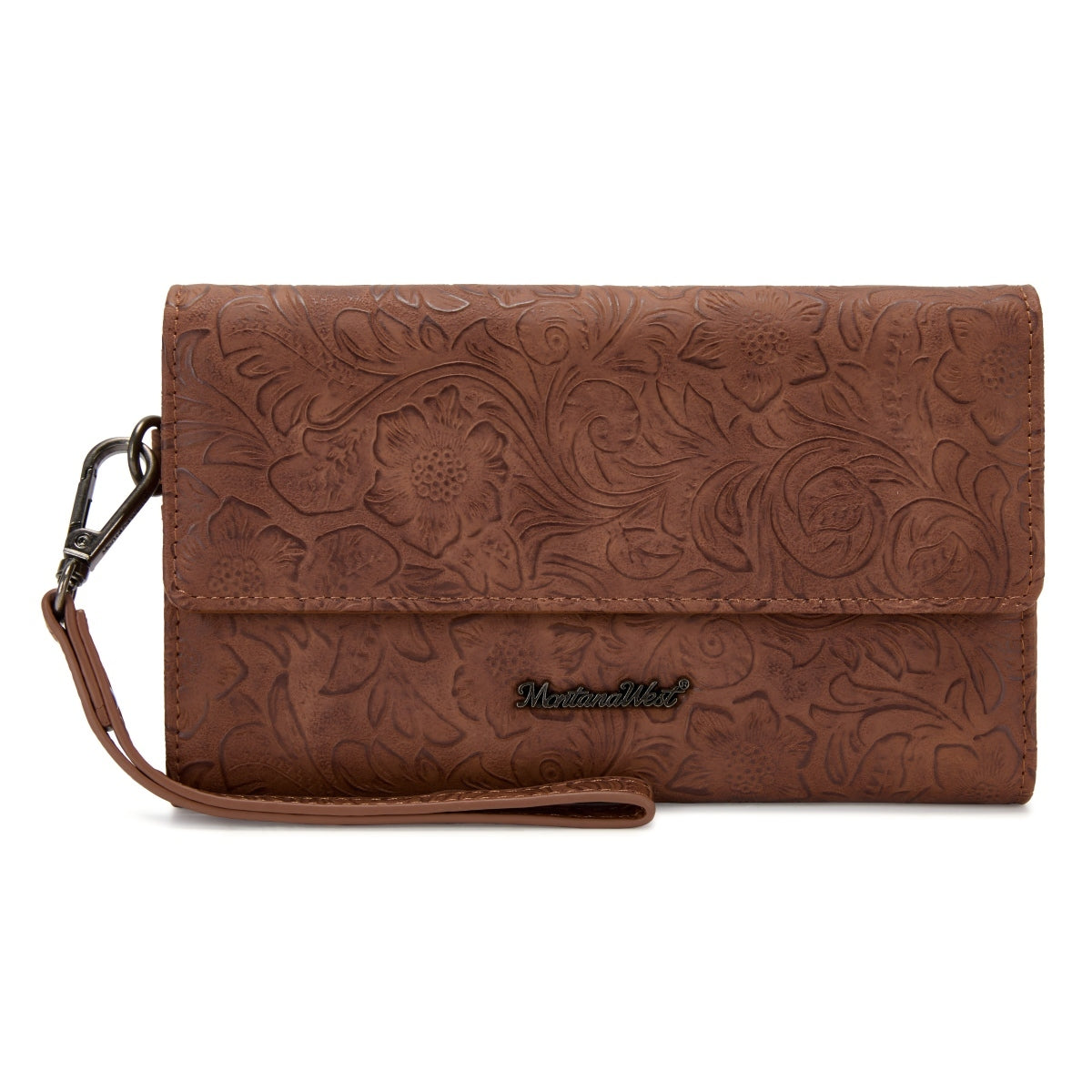 Montana West Wallets for Women Trifold Large Card Organizer Zipper Coin Purse