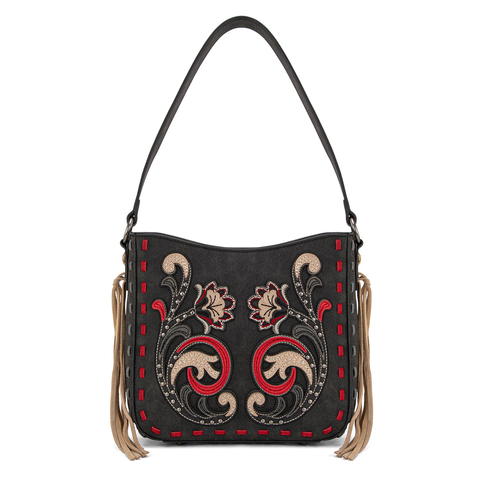 Montana West Western Shoulder Bag for Women Vintage Floral Embroidered Hobo HandBag Stylish Crossbody Purse Ideal Western Purses