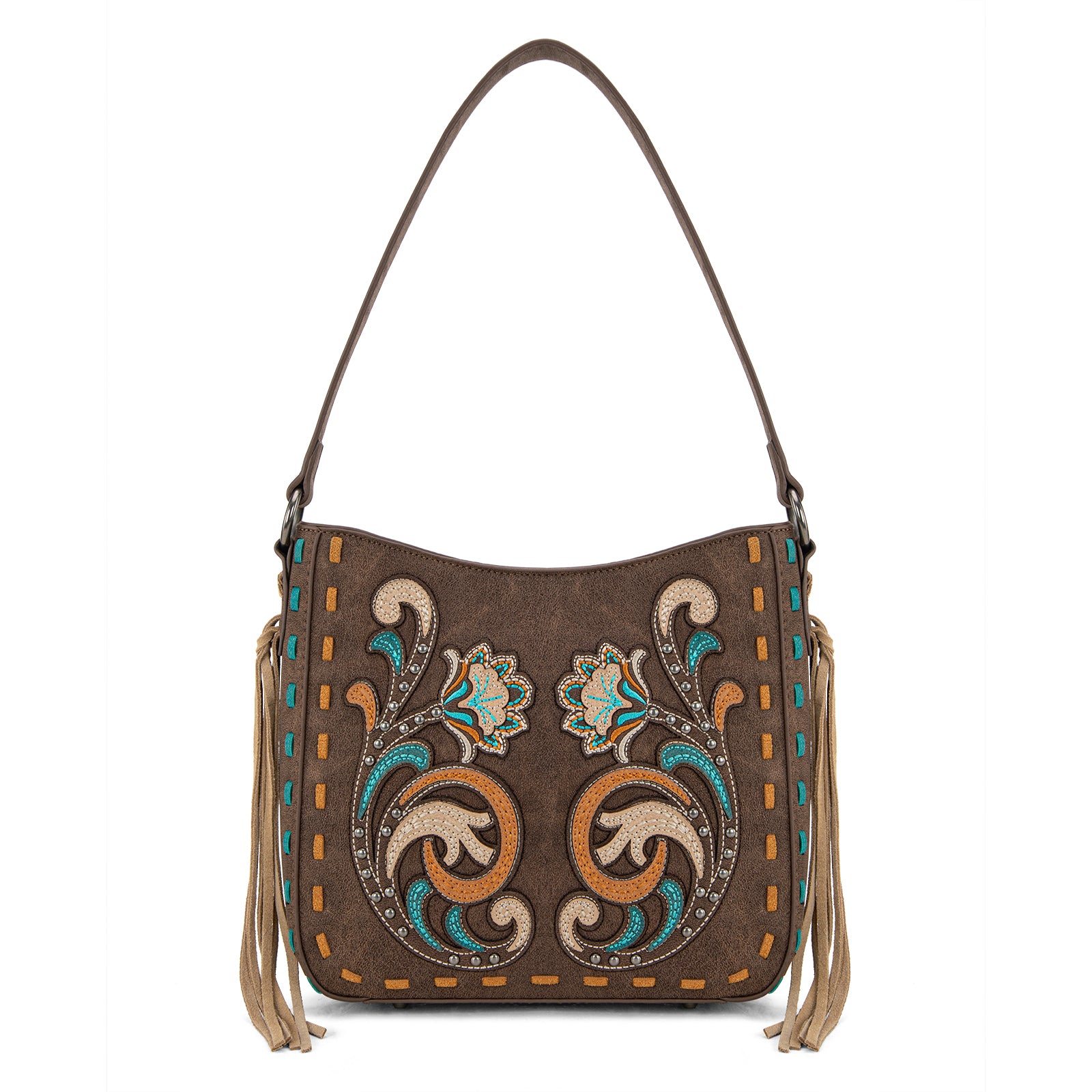Montana West Western Shoulder Bag for Women Vintage Floral Embroidered Hobo HandBag Stylish Crossbody Purse Ideal Western Purses