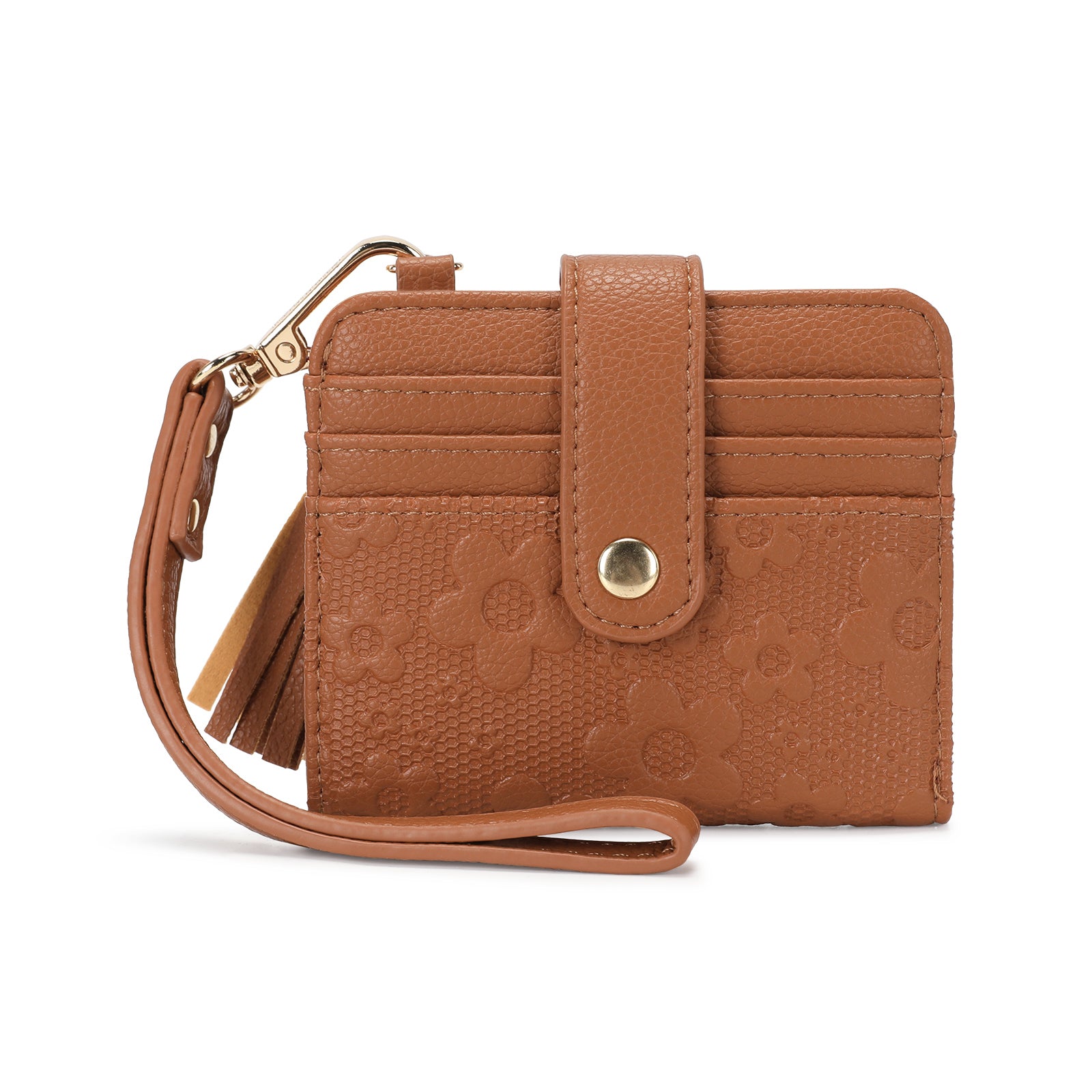 Montana West Wallets for Women Floral Embossed RFID Bifold Card Holder with Tasse