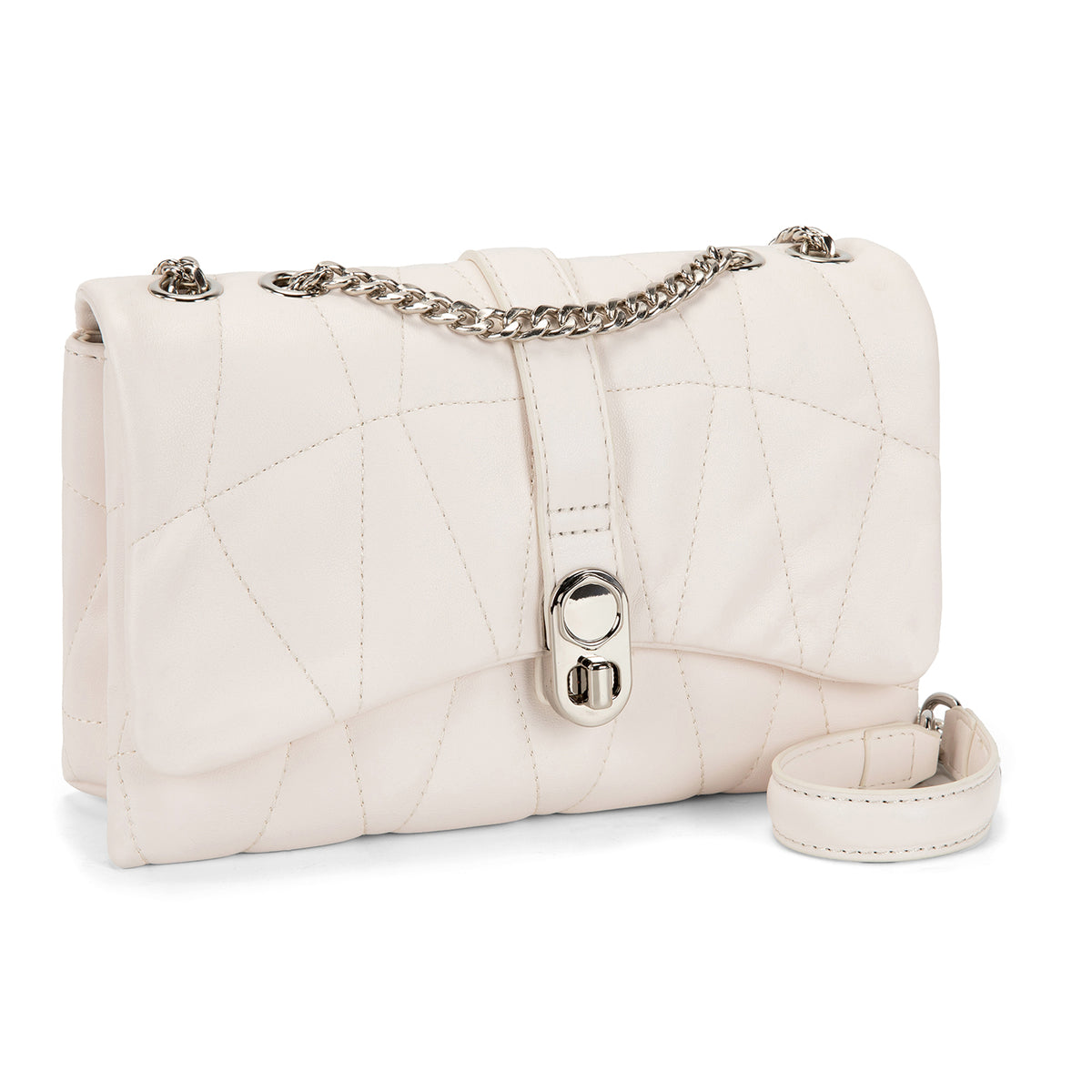 Montana West Quilted Crossbody Bag for Women Small Clutch Purse with Silver Chain