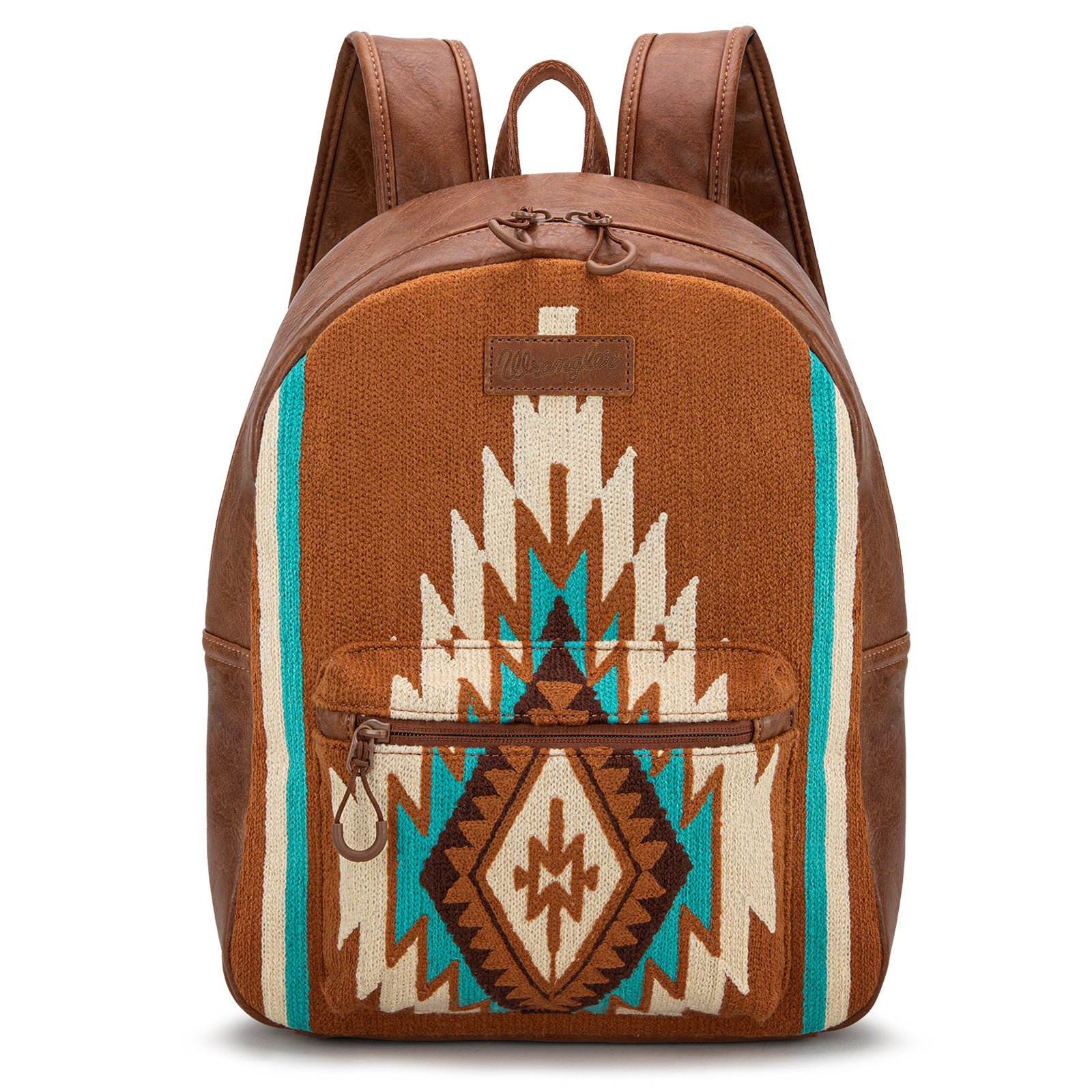 Wrangler Bag for Women Stylish Aztec Knitted Backpack Large Capacity Perfect for Travel and Daily Use