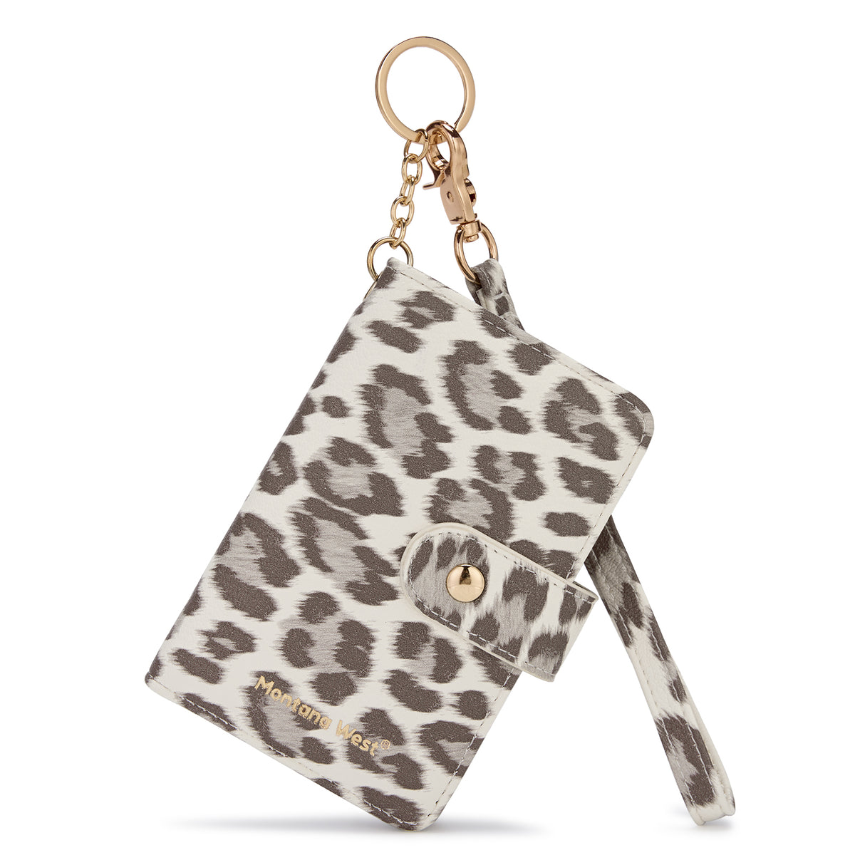 Montana West Wallet for Women Leopard Print RFID Blocking Wristlet Mini Thin Credit Card Purse