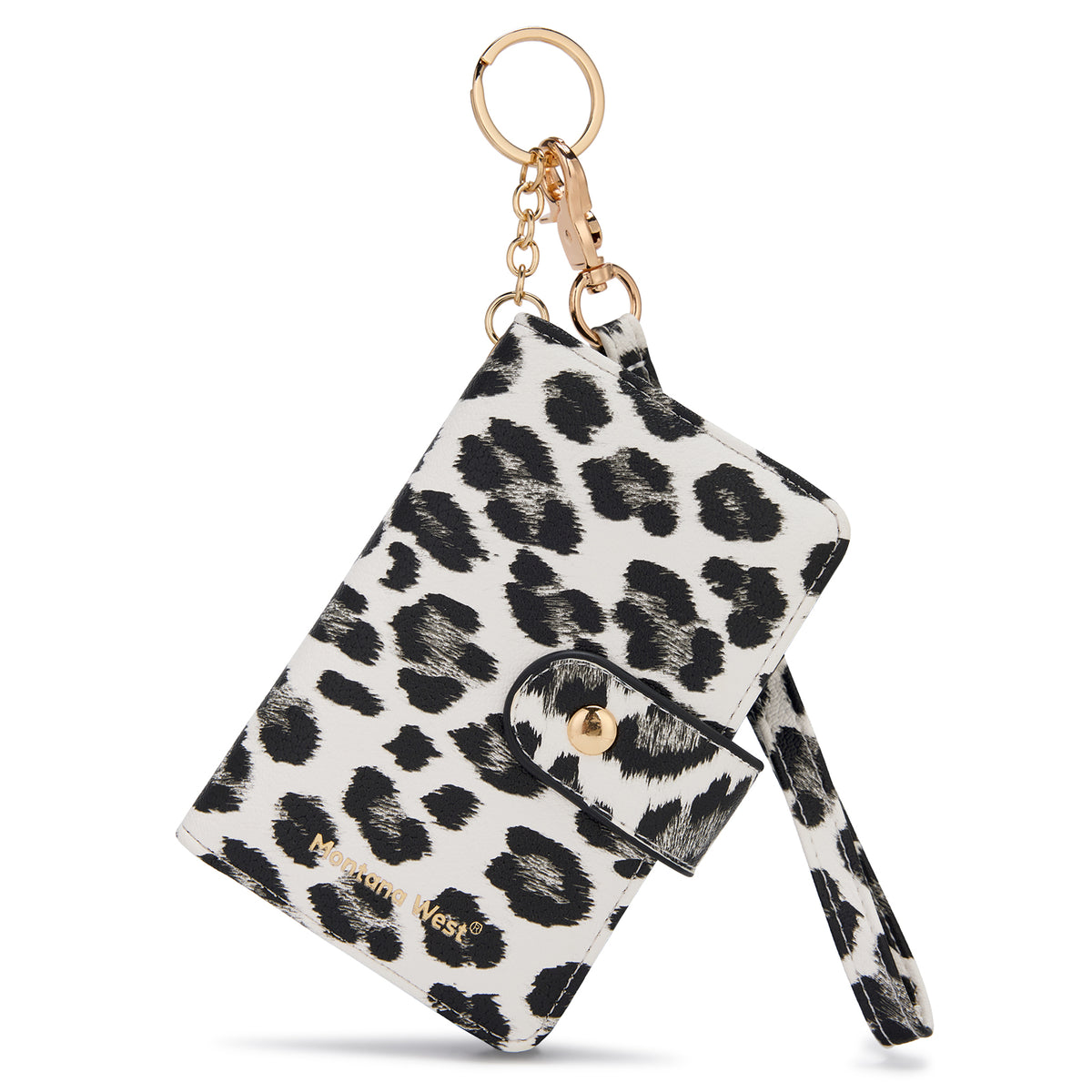 Montana West Wallet for Women Leopard Print RFID Blocking Wristlet Mini Thin Credit Card Purse