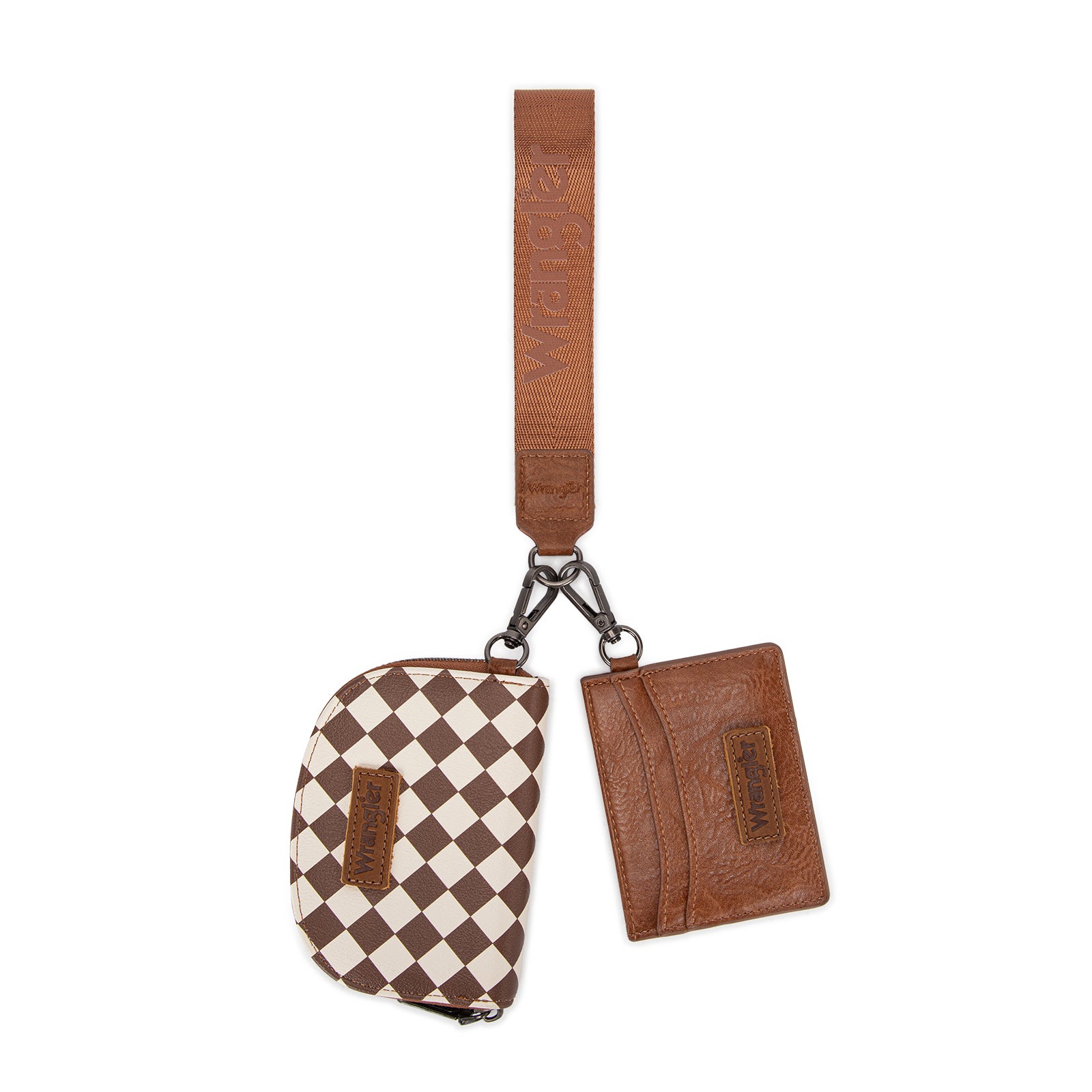 Wrangler KeyChain Wallet Wristlet Wallets for Women Dual Pouch Wristlet Rfid Blocking Credit Card Holder Wallet