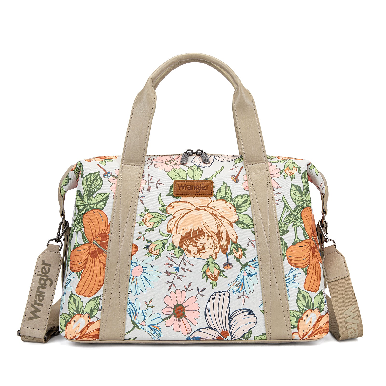 Wrangler Duffel Bag for Women Large Travel Weekender Bag Floral Flower Design