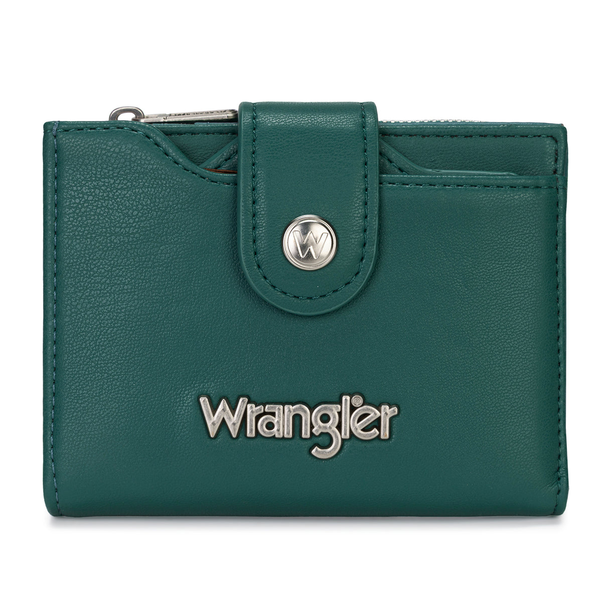 Wrangler Women Small Bifold Wallet RFID Blocking Card Purse with Zipper Coin Pocket