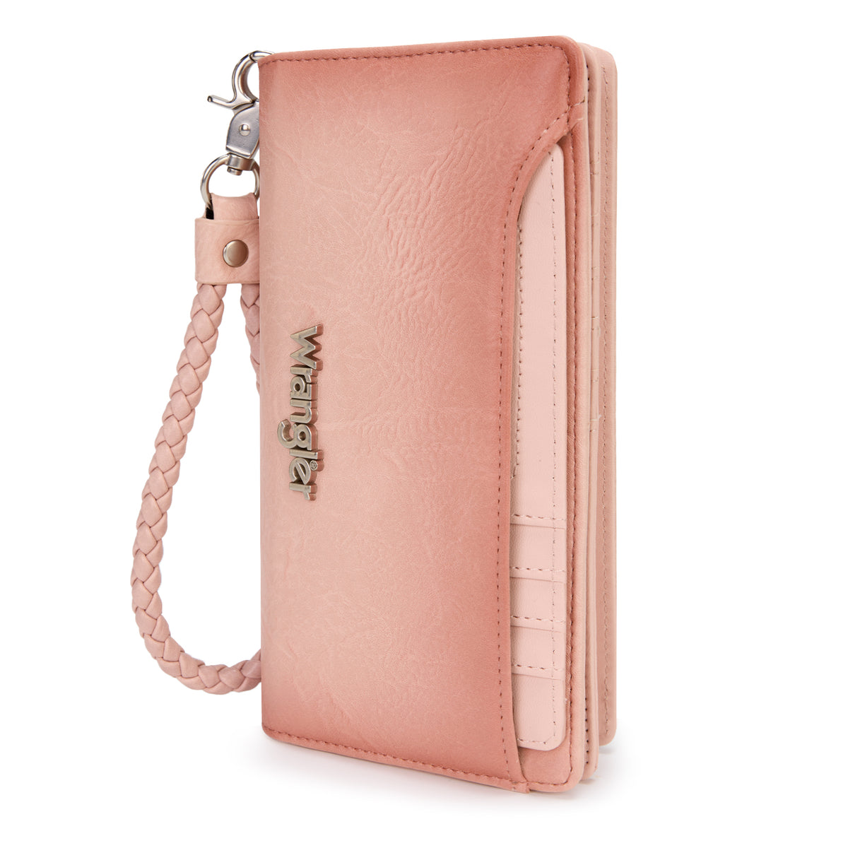 Wrangler Long Wallet for Women RFID Blocking Large Capacity Clutch Purse Wristlet Card Holder with Zipper