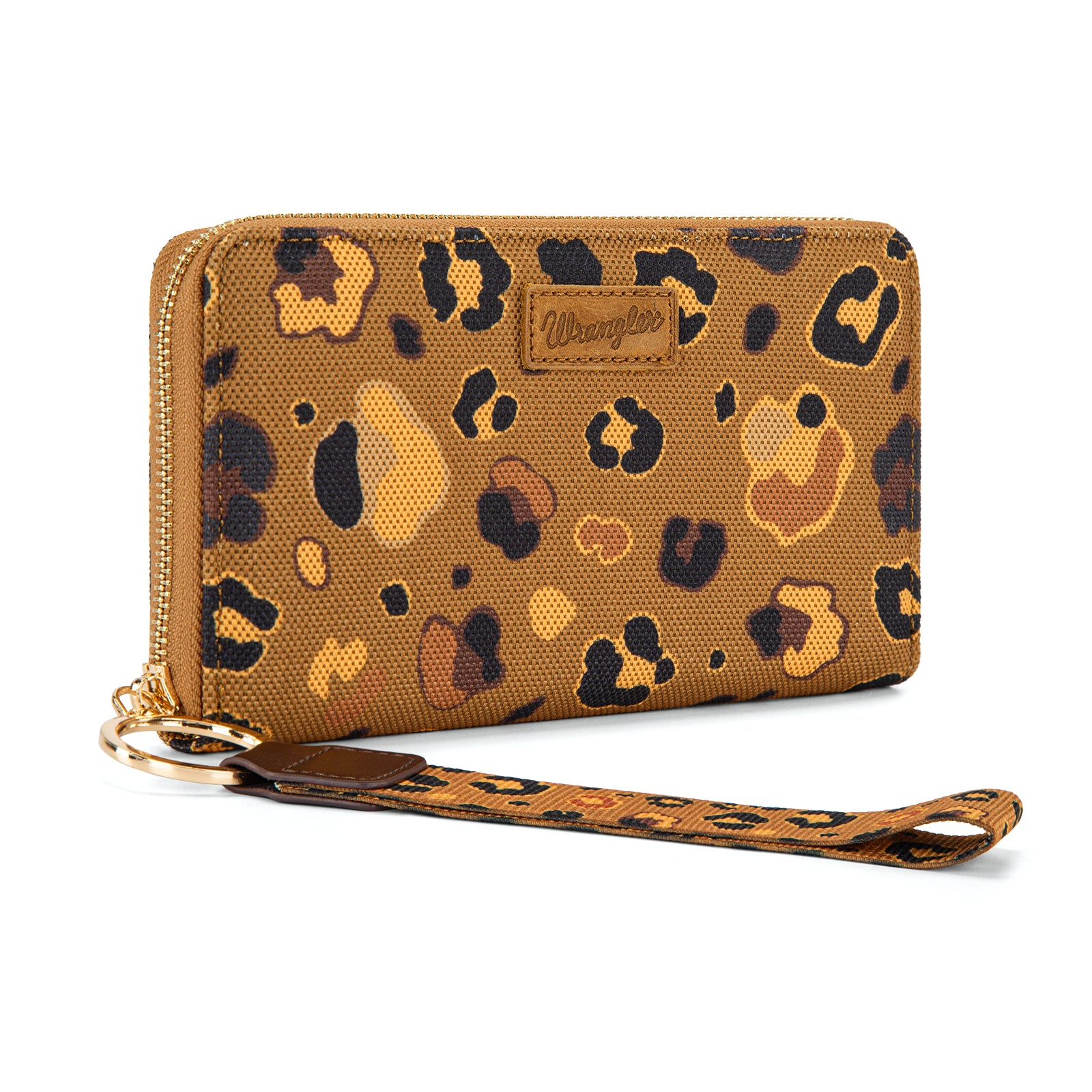 Wrangler Wallet Women Leopard Print Wristlet Wallets for Women Stylish Credit Card Wallet with Zipper Pocket Durable and Functional Wallets for Women