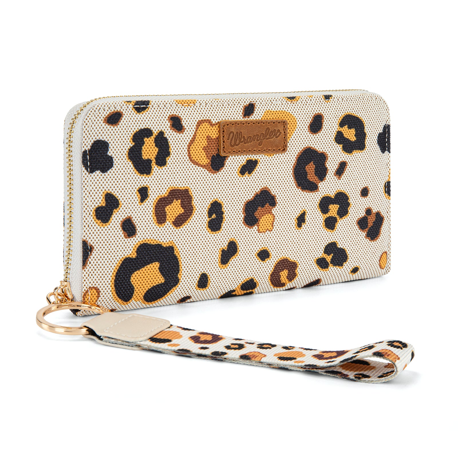 Wrangler Wallet Women Leopard Print Wristlet Wallets for Women Stylish Credit Card Wallet with Zipper Pocket Durable and Functional Wallets for Women