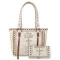 Montana West Western Women Tote Bag Cross Embroidery Handbag with Wallet