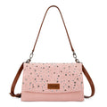 Wrangler Rhinestone Denim Canvas Crossbody Shoulder Bag for Women Bling Handbag