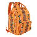 Wrangler Aztec Travel Backpack Baby Bag for Women with Stroller Strap and Side Bottle Pockets Organized Diaper Bag