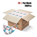 700Pcs Floral Print Single Breathing Valve Single Ply Face Mask