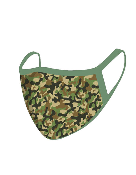 FCM-025A Camo Print Fabric Face Mask Double Layer Set of 2