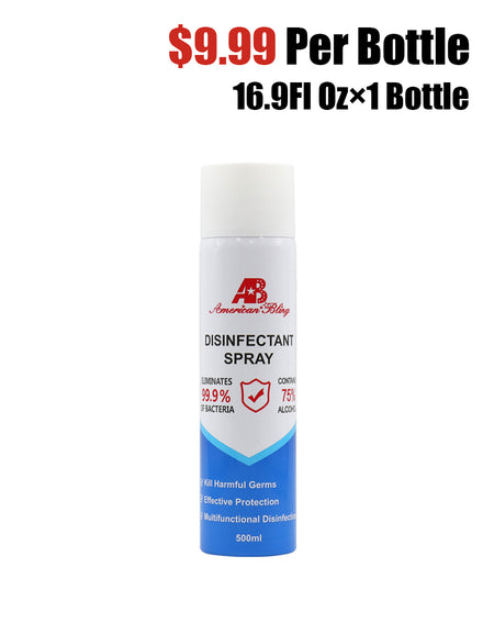 16.9 Fl Oz, Bottle of 1  American Bling   Disinfectant Spray 75% Alcohol 500ML