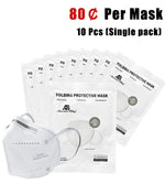 10 Pcs KN95 Disposable Folding Protective Cover Face Masks