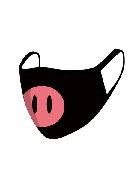 FCM-026A American Bling Pink Piggy Nose Fabric Face Mask Double Layer Set of 2