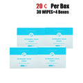 Individual Wrapped Antibacterial Wipes 75% Alcohol (30 Count)/Box