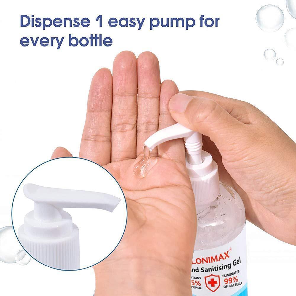 33.8 Fl Oz, Bottle of 12 Gel Hand Sanitizer with Aloe Vera Disinfectant Alcohol Liquid 75%