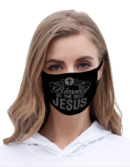 FCM-019 American Bling Spiritual Fabric Face Mask Double Layer Set of 2