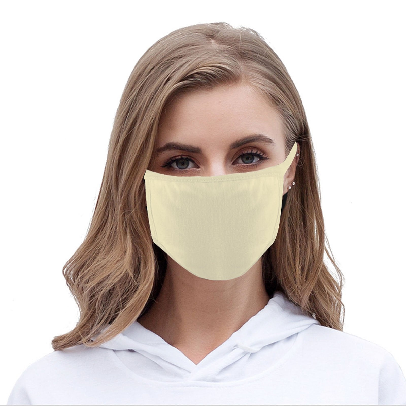 FCM-001 American Bling Solid Color Fabric Face Mask Double Layer Set of 2