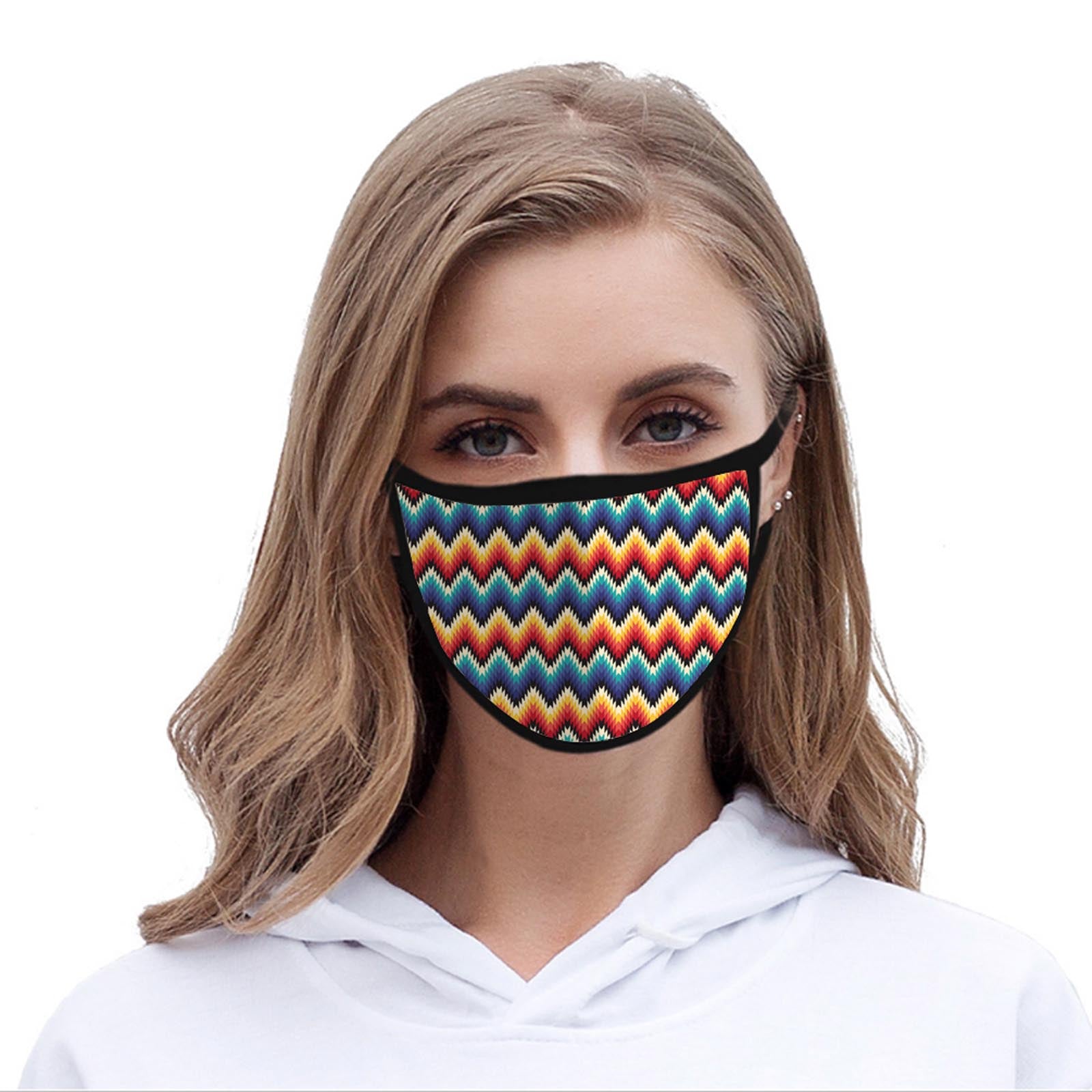 FCM-007 Serape Print Fabric Face Mask Double Layer Set of 2