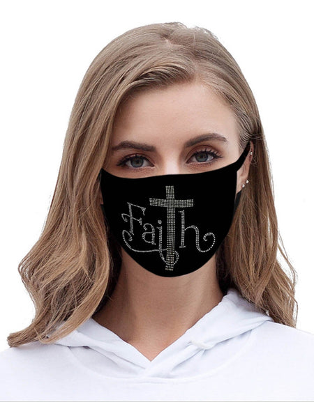 FCM-018 American Bling Spiritual Fabric Face Mask Double Layer - 2pCS