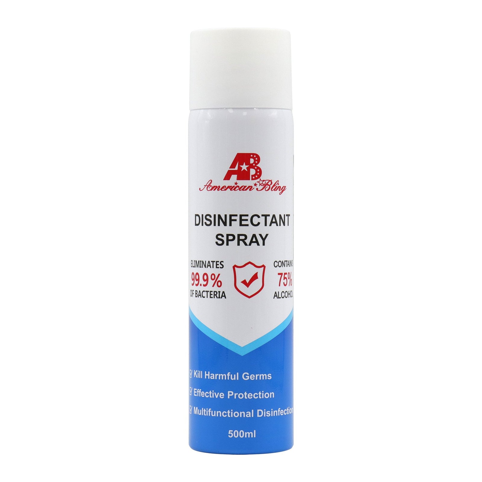 16.9 Fl Oz, Bottle of 12 American Bling   Disinfectant Spray 75% Alcohol 500ML