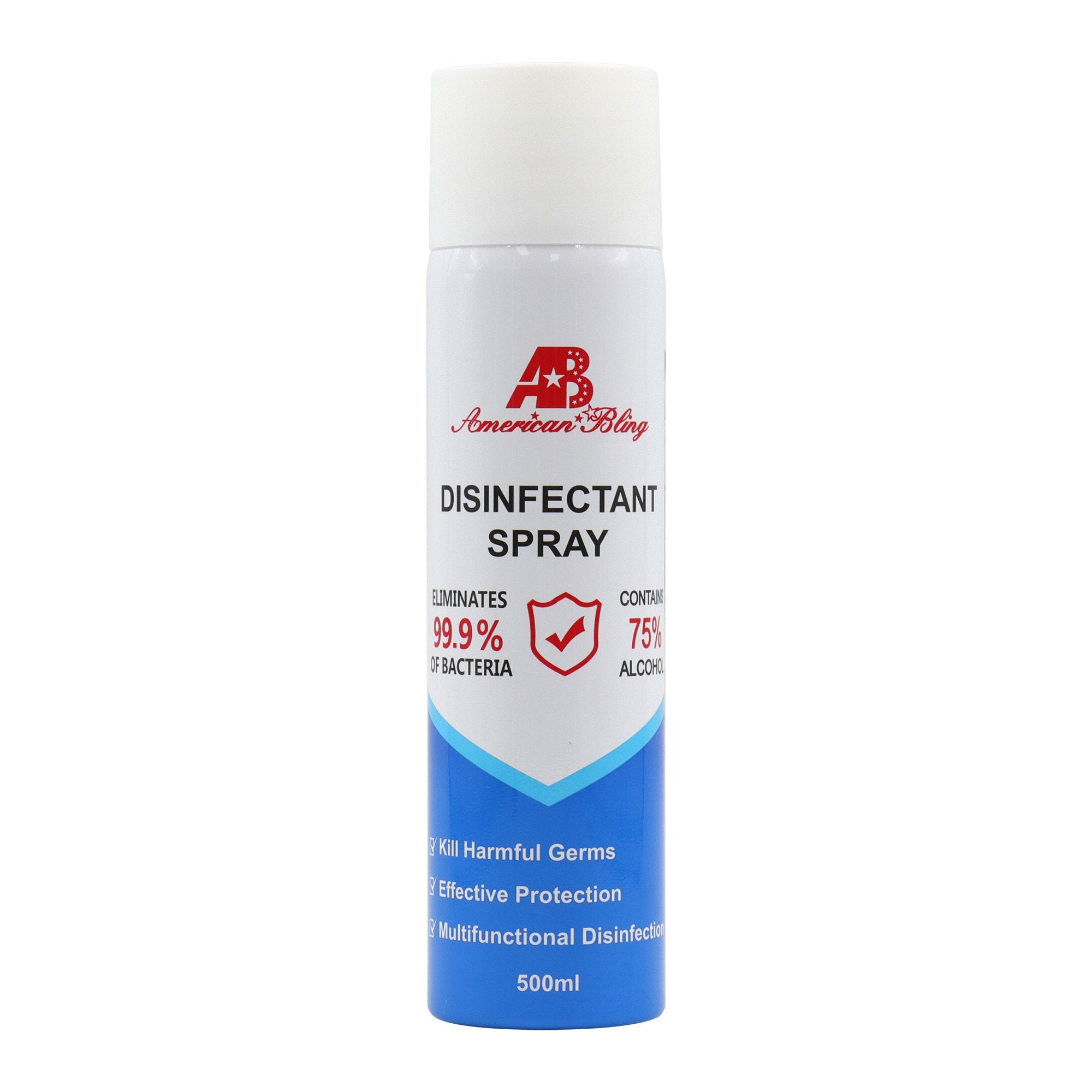 16.9 Fl Oz, Bottle of 24 American Bling   Disinfectant Spray 75% Alcohol 500ML