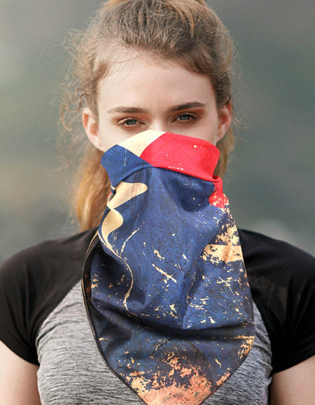 BDN-TX01  American Bling Texas Flag Design Print Bandana -(12 PCS)