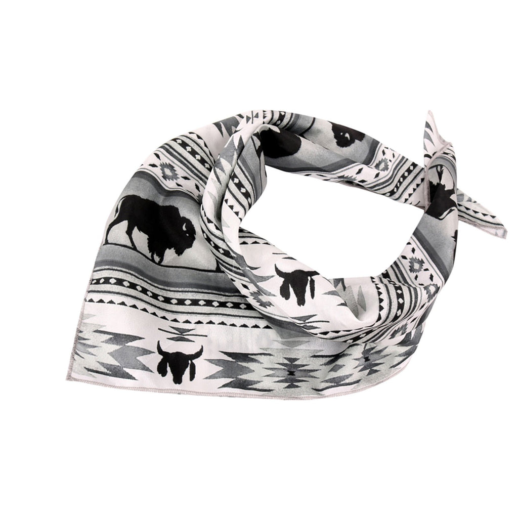 BDN01  American Bling Native Pattern Buffalo Print Bandana - Assorted Colors (12 PCS)