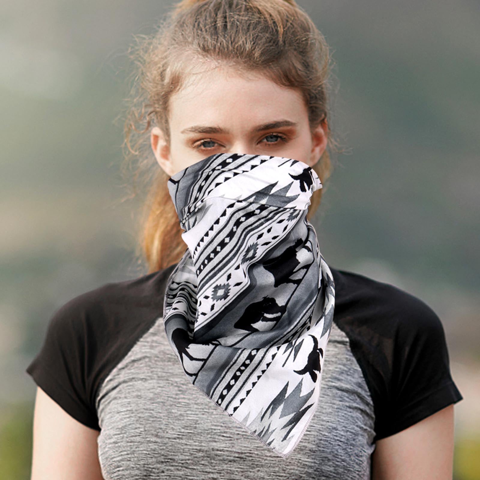 BDN01  American Bling Native Pattern Buffalo Print Bandana - Assorted Colors (12 PCS)