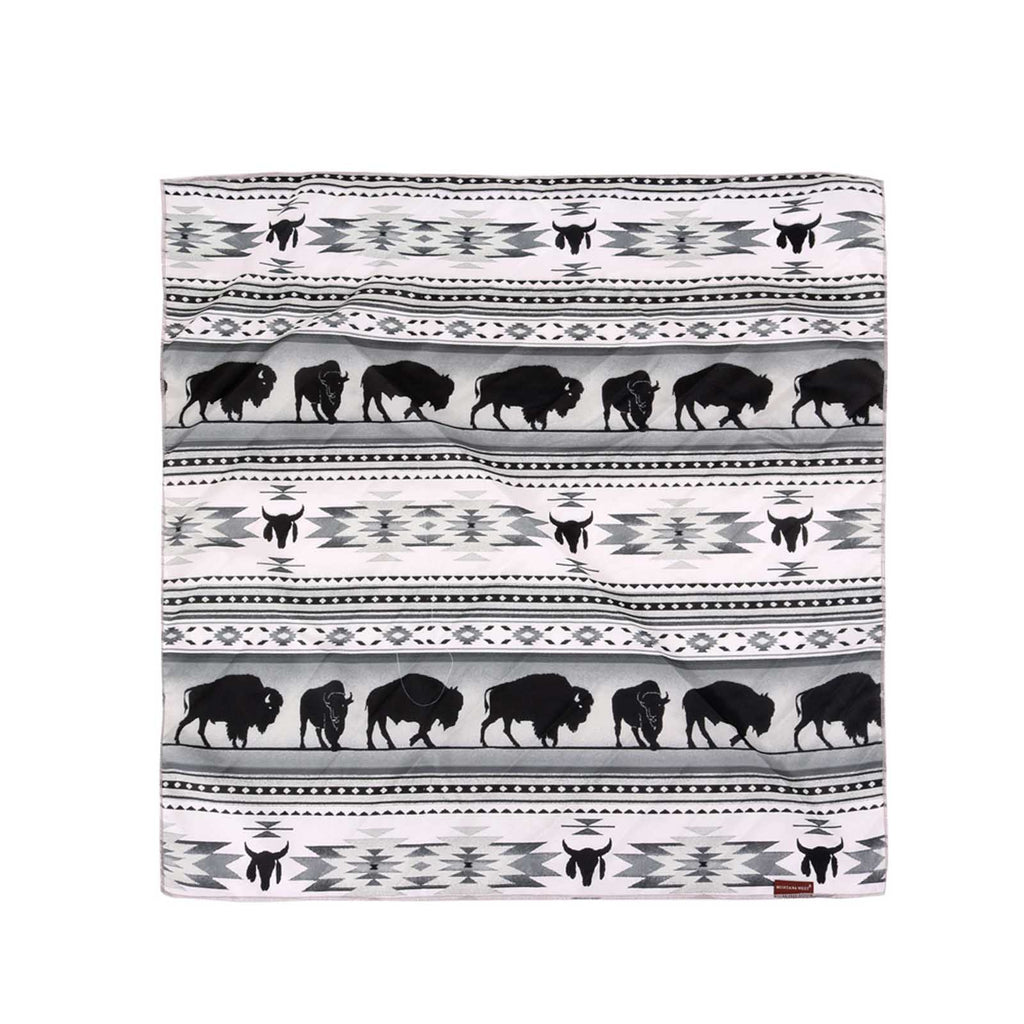 BDN01  American Bling Native Pattern Buffalo Print Bandana - Assorted Colors (12 PCS)