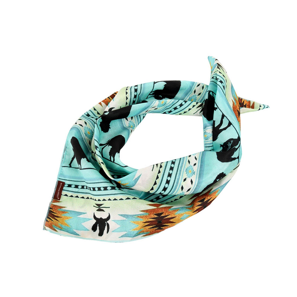 BDN01  American Bling Native Pattern Buffalo Print Bandana - Assorted Colors (12 PCS)