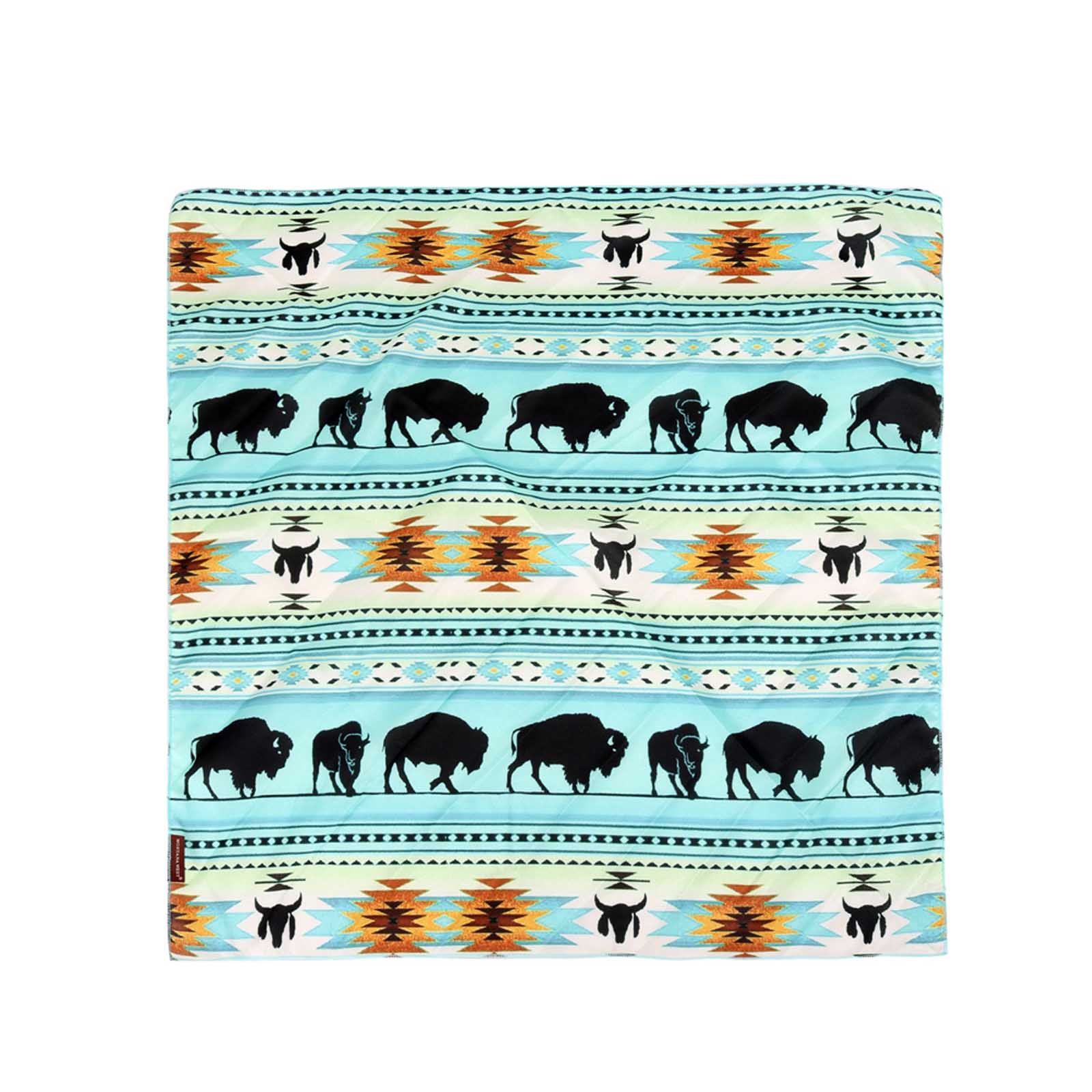 BDN01  American Bling Native Pattern Buffalo Print Bandana - Assorted Colors (12 PCS)