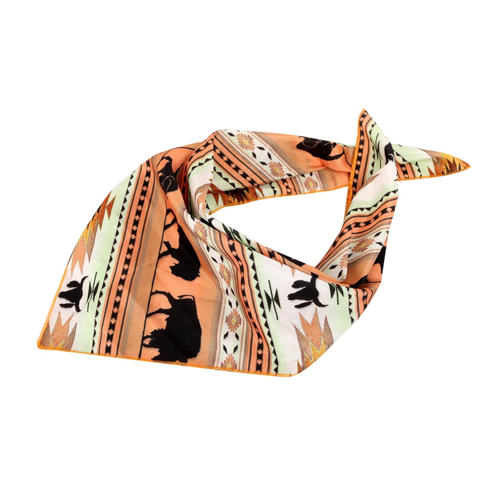 BDN01  American Bling Native Pattern Buffalo Print Bandana - Assorted Colors (12 PCS)