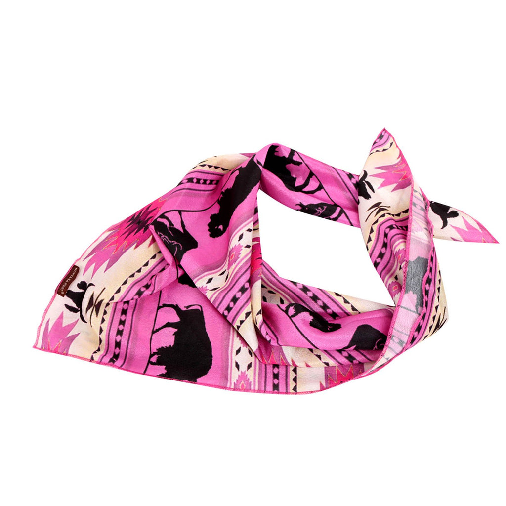 BDN01  American Bling Native Pattern Buffalo Print Bandana - Assorted Colors (12 PCS)