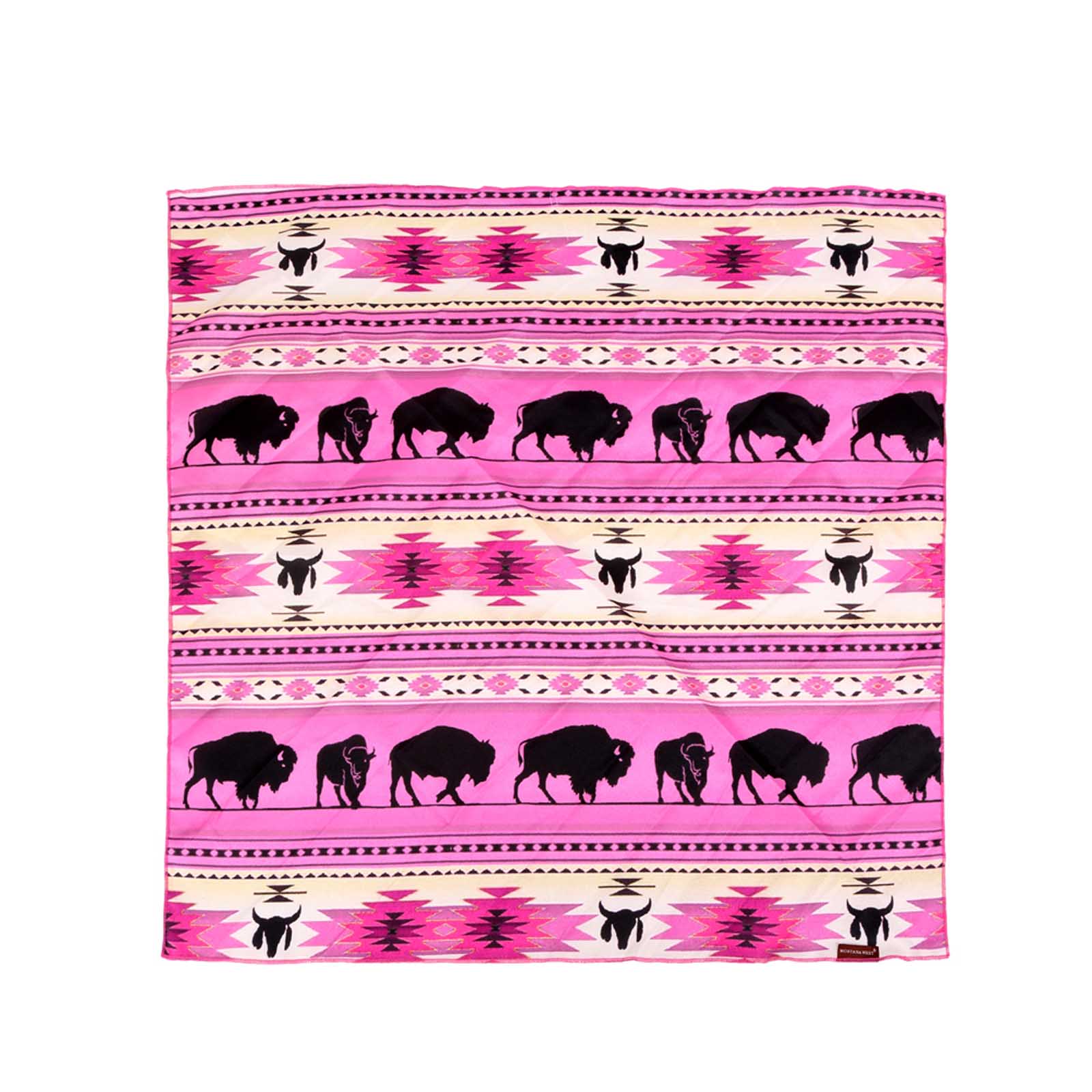 BDN01  American Bling Native Pattern Buffalo Print Bandana - Assorted Colors (12 PCS)