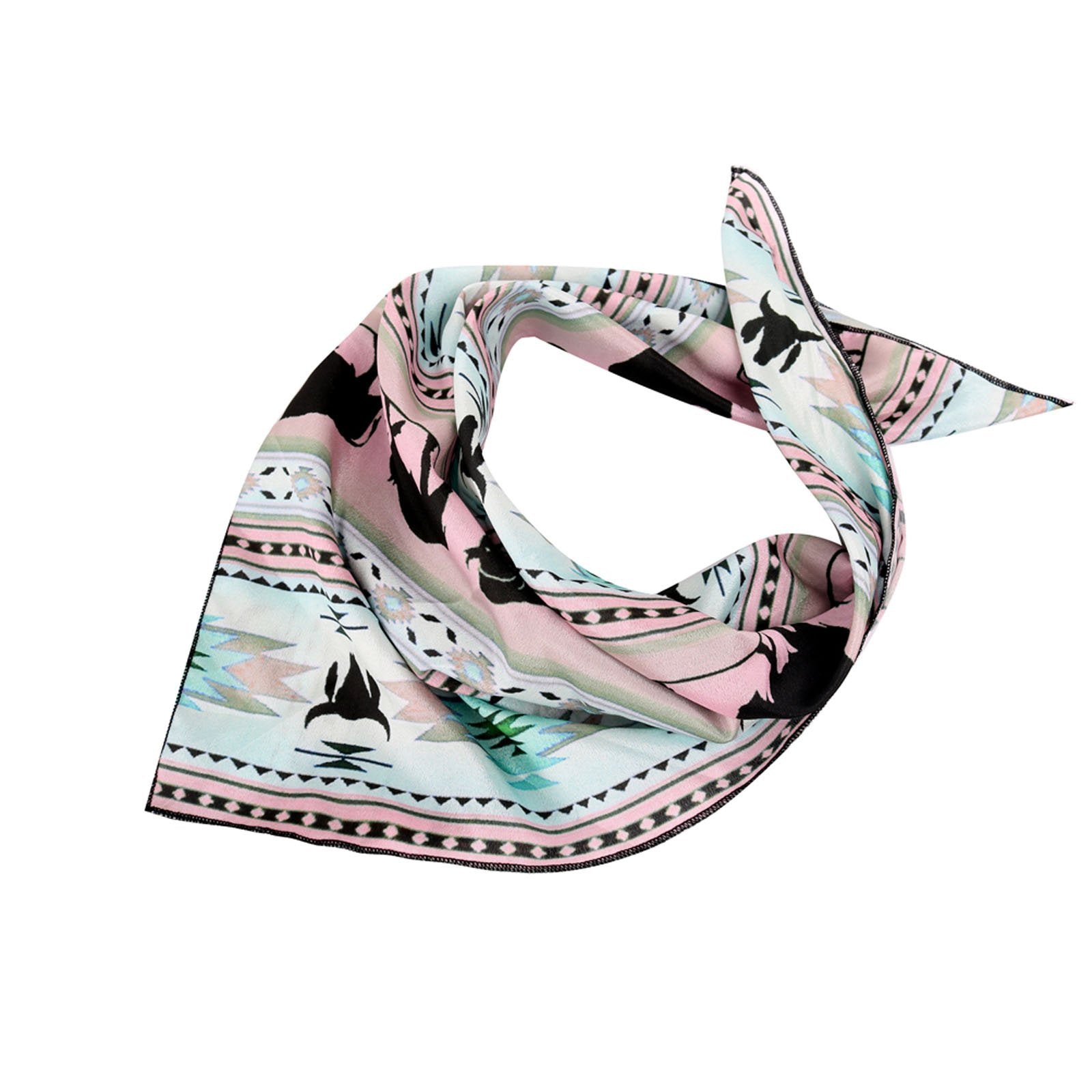 BDN01  American Bling Native Pattern Buffalo Print Bandana - Assorted Colors (12 PCS)