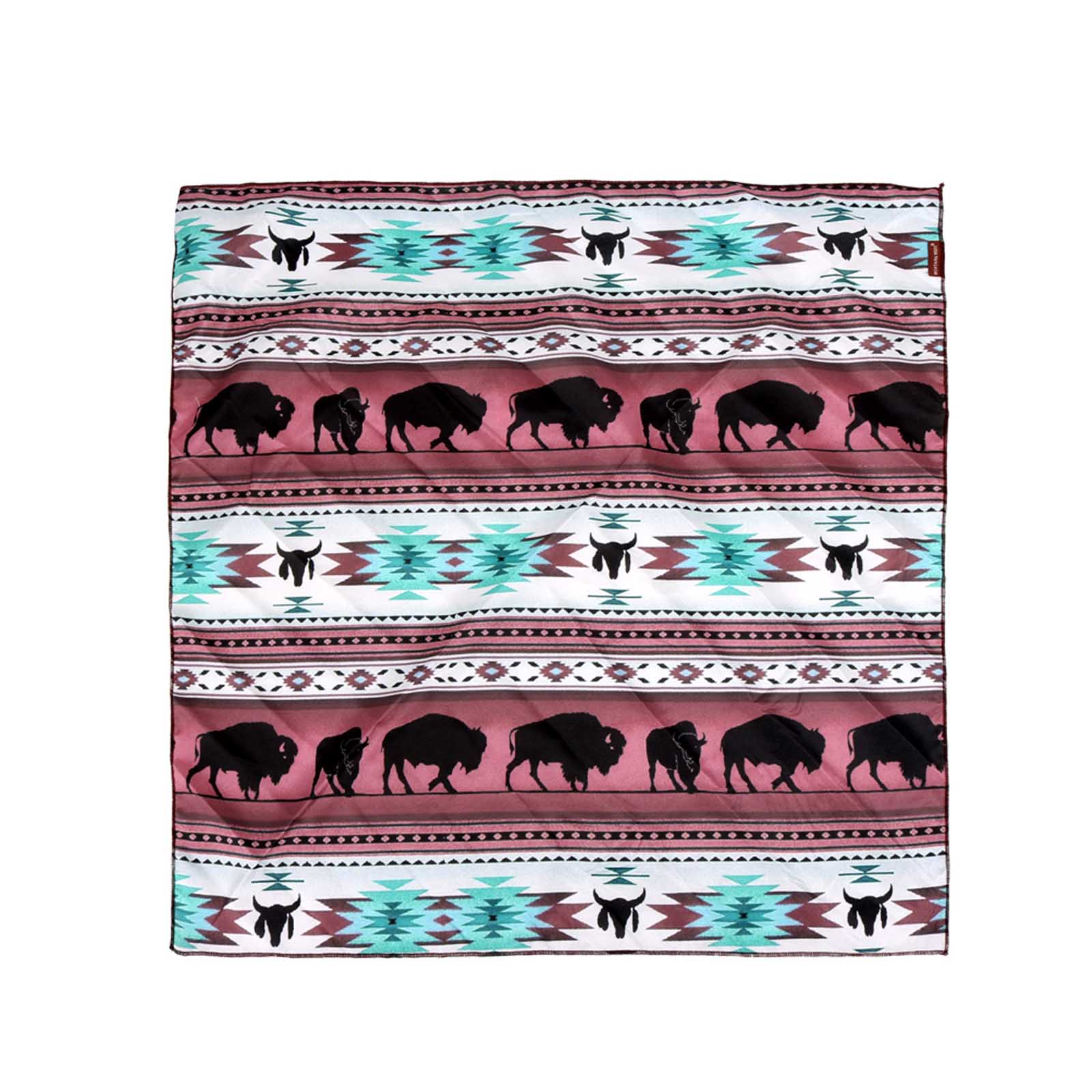 BDN01  American Bling Native Pattern Buffalo Print Bandana - Assorted Colors (12 PCS)