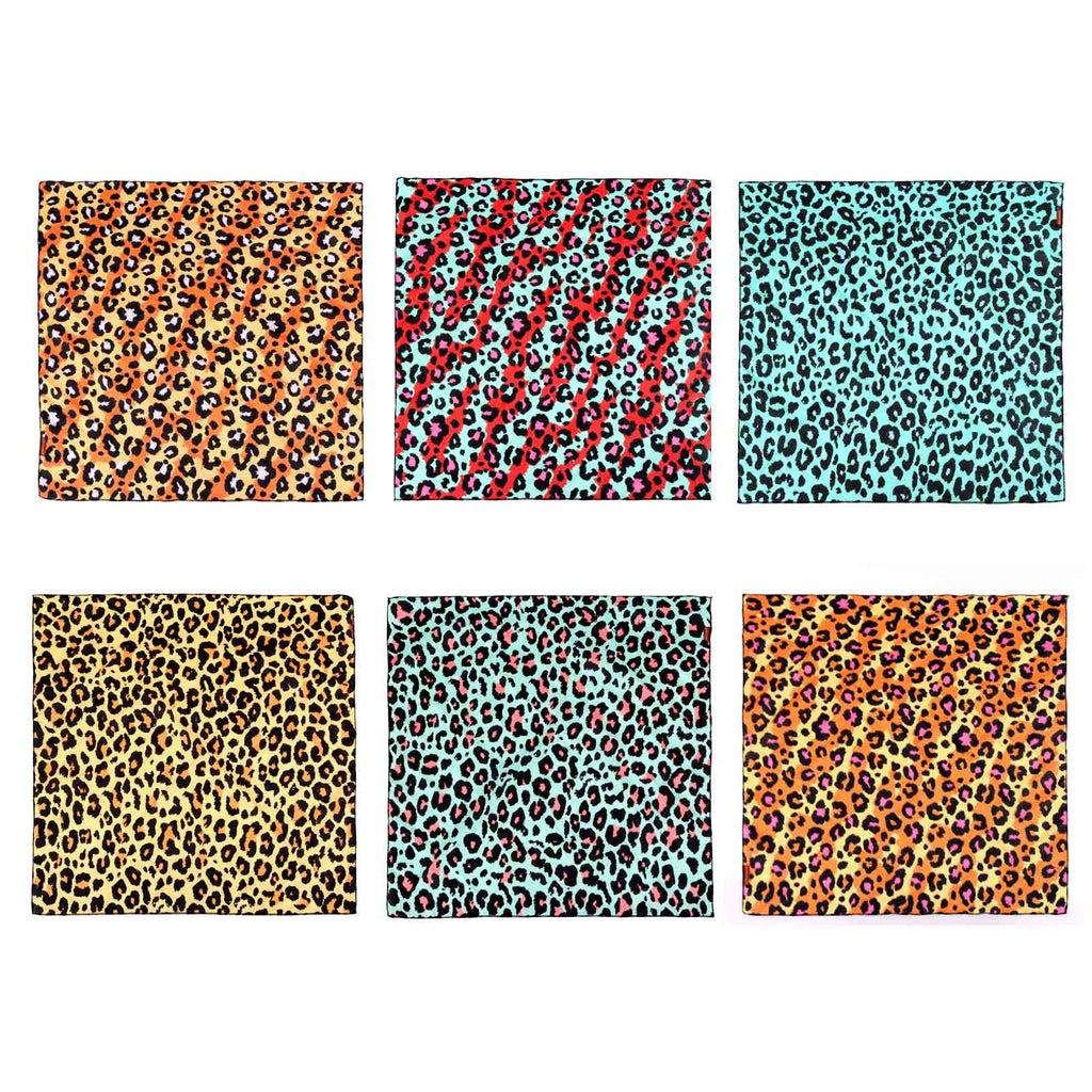 BDN10  American Bling Leopard Print Bandana- Assorted Colors (12 PCS)