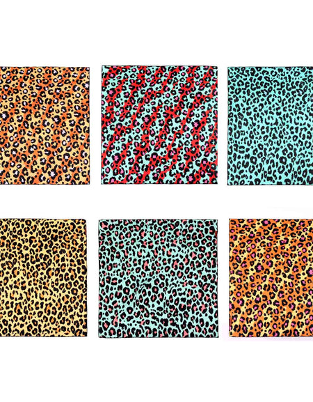 BDN10  American Bling Leopard Print Bandana- Assorted Colors (12 PCS)