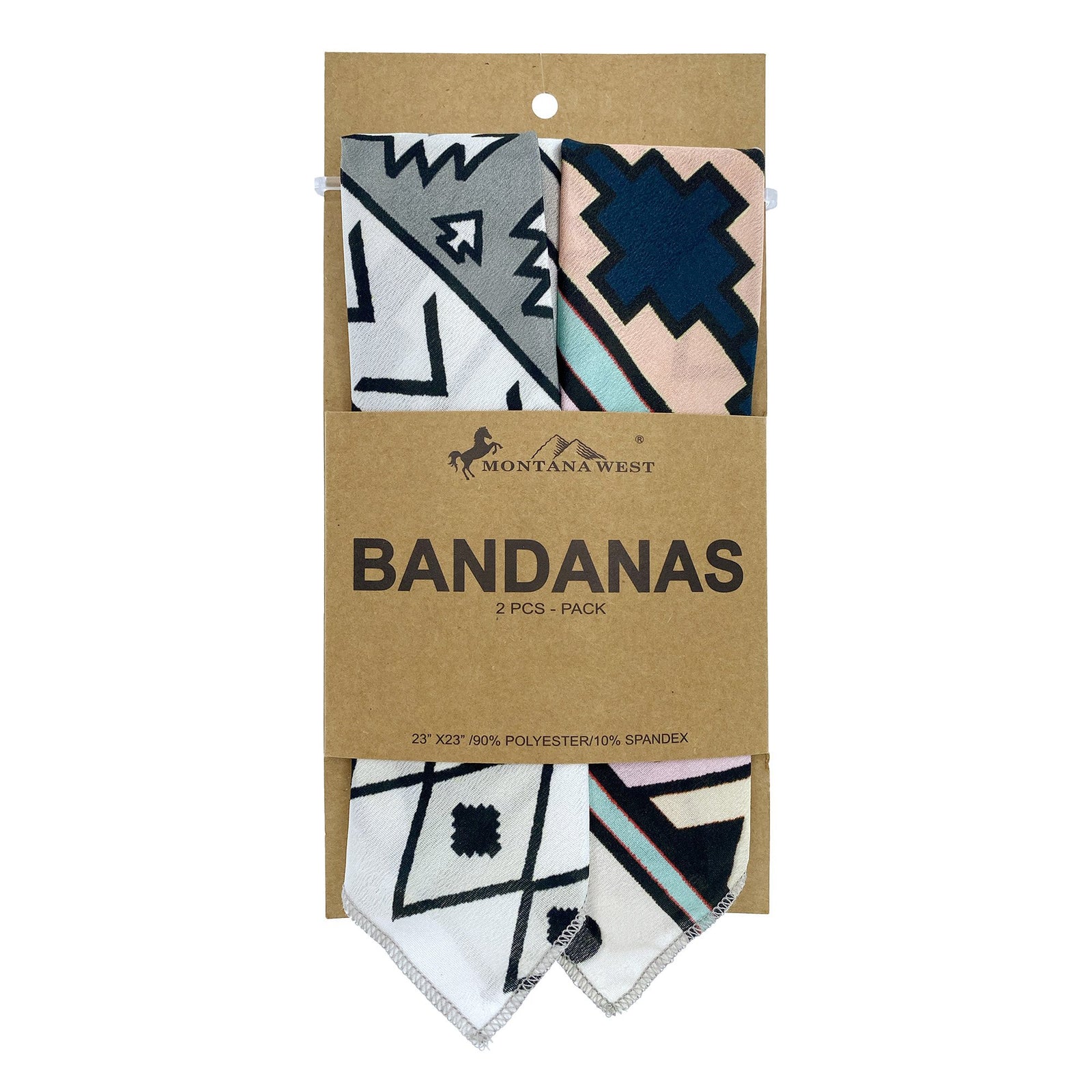 BDN02  American Bling Tribal Pattern Print Bandana - Assorted Colors (12 PCS)