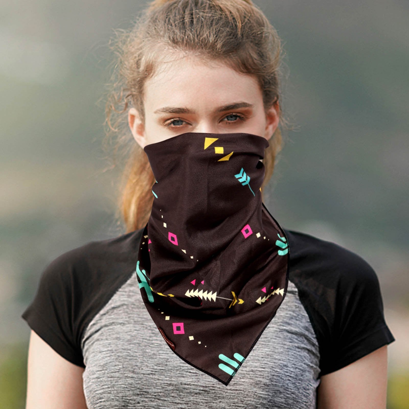 BDN03  American Bling Arrow Thunderbird Pattern Print Bandana- Assorted Colors (12 PCS)