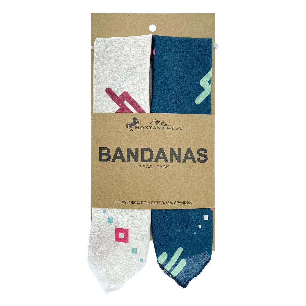 BDN03  American Bling Arrow Thunderbird Pattern Print Bandana- Assorted Colors (12 PCS)